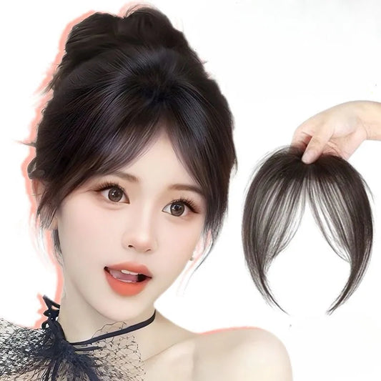 Instant Natural Clip-In Fringe | Korean-Style Air Bangs Hair Extension